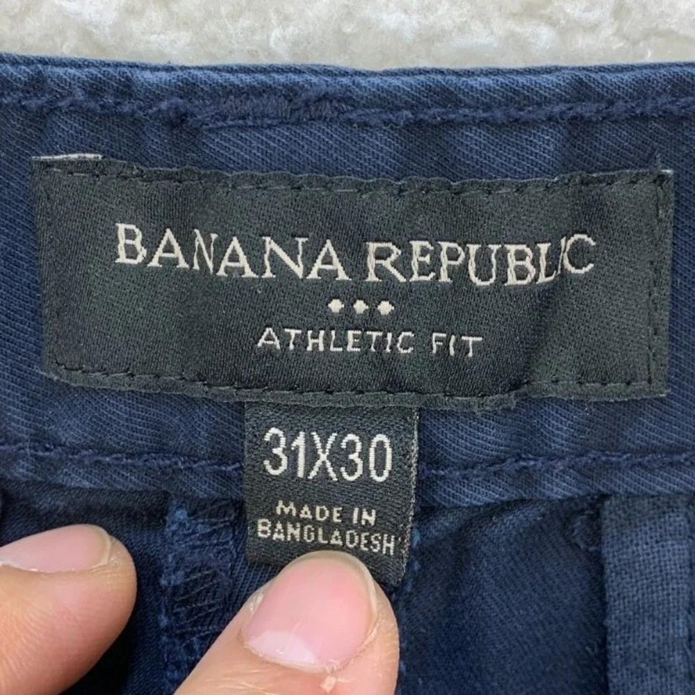 Banana Republic Chino Slim Athletic Pants Mens 31x30 Beige Navy Gray Lot of 3